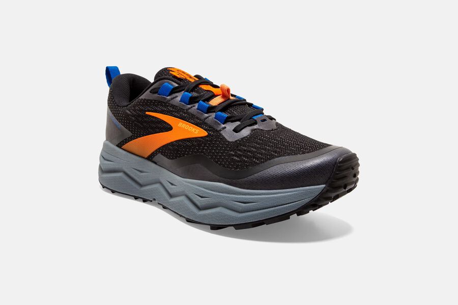 Caldera 5 Trail Brooks Running Shoes NZ Mens - Black/Orange - DMLXPU-230